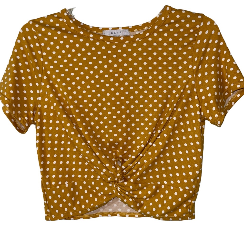 Polka Dot crop top with front twist